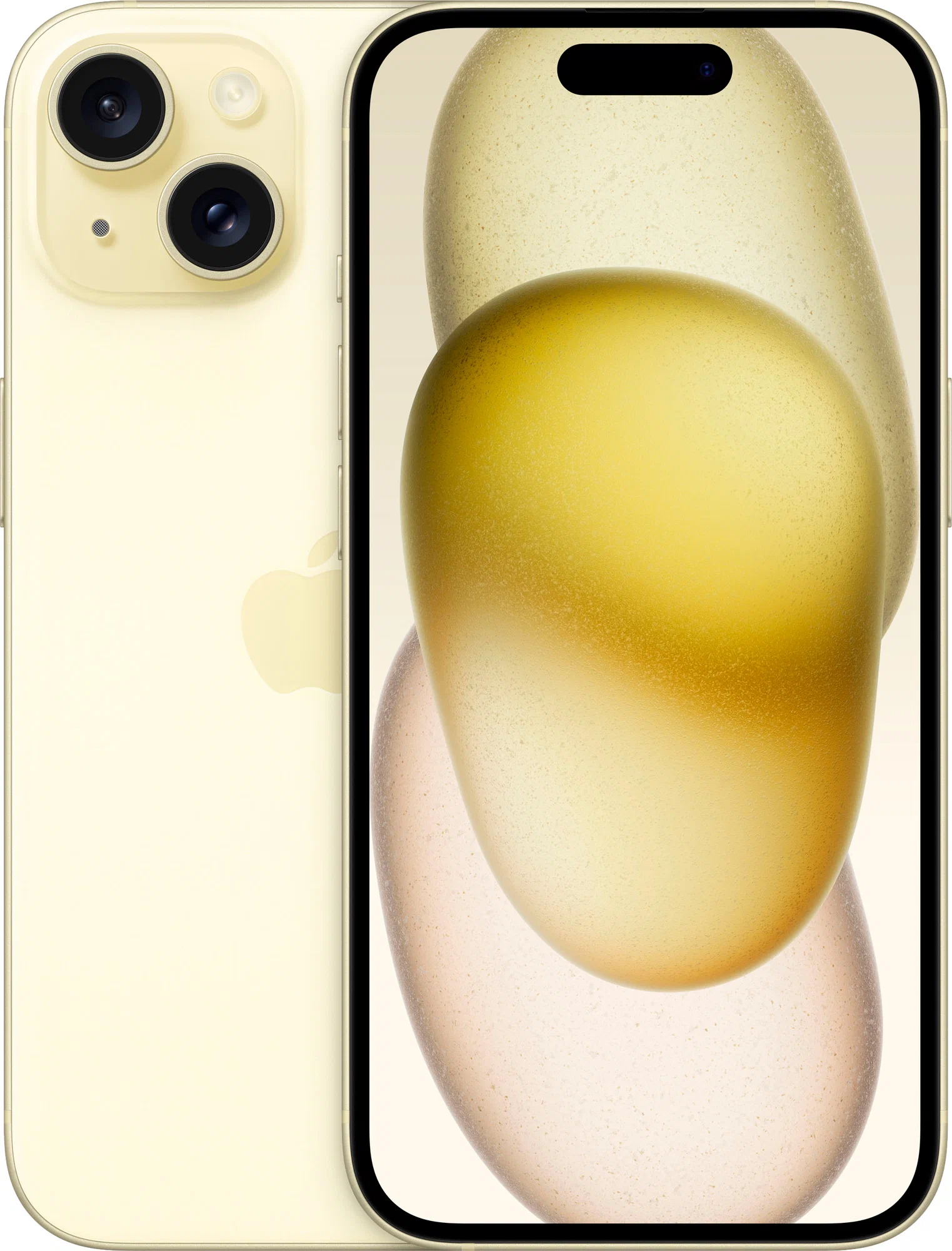 смартфон apple iphone 15 128 гб, yellow (nano-sim + esim)