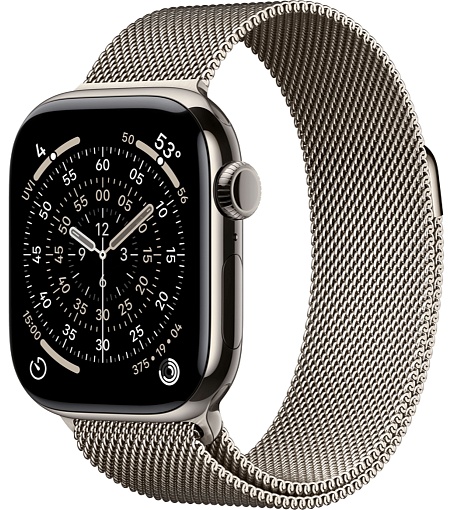 умные часы apple watch s11 42mm natural titanium case with milanese loop natural