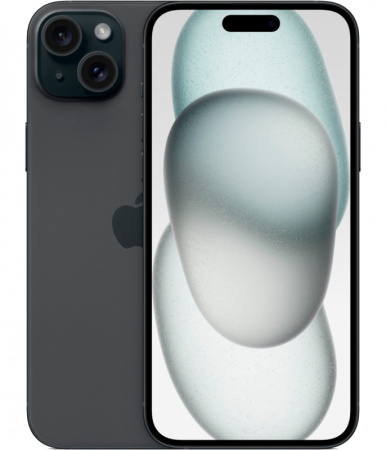 смартфон apple iphone 15 plus 256 гб, black (nano-sim + esim)