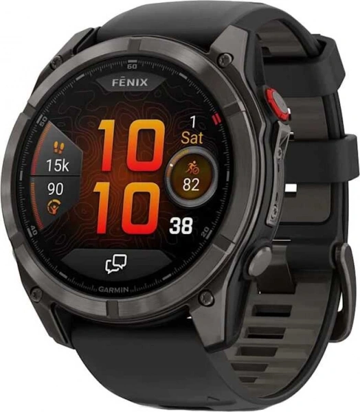 умные часы watch garmin fenix 8 pro 51mm amoled sapphire titanium carbon gray 010-03199-01