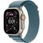 умные часы apple watch ultra 3 49 natural titanium case with m light blue alpine loop