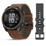 умные часы watch garmin fenix 8 pro 51mm amoled sapphire titanium carbon grey chestnut leather 010-03199-40