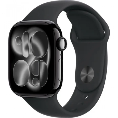 умные часы apple watch s11 46 mm jet black aluminum case with black sport band m/l