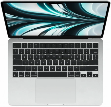 ноутбук apple macbook air 13 m2 16/256гб, silver (mc7v4)