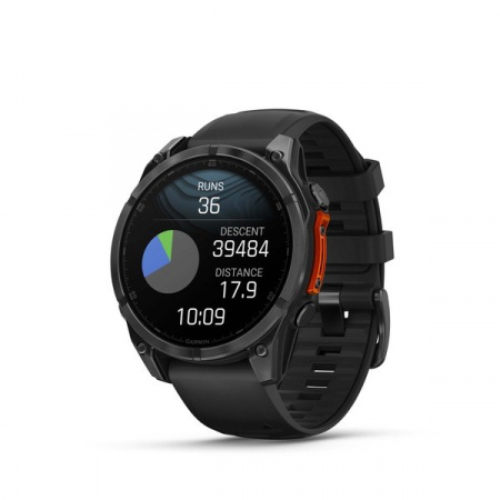 умные часы watch garmin fenix 8 47 amoled slate gray with black silicone 010-02904-00