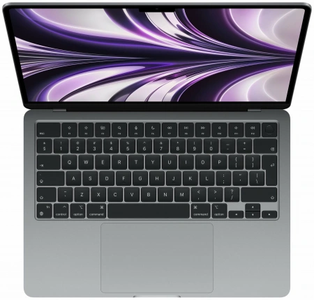 ноутбук apple macbook air 13 m2 16/256гб, space gray (mc7u4)