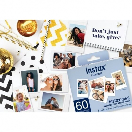 картридж для моментальной фотографии fujifilm instax mini twin pack (60 sheets)