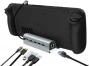 steam deck 6 in 1 usb-c docking station with m.2 ssd enclosure with 65w