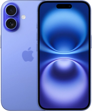 смартфон apple iphone 16 plus 256 гб, ultramarine (nano-sim + esim)