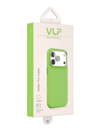 Чехол защитный VLP Aster Pro Case с MagSafe для iPhone 17 Pro, лайм