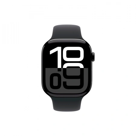 умные часы apple watch s10 42 mm jet black aluminum case sport band s/m